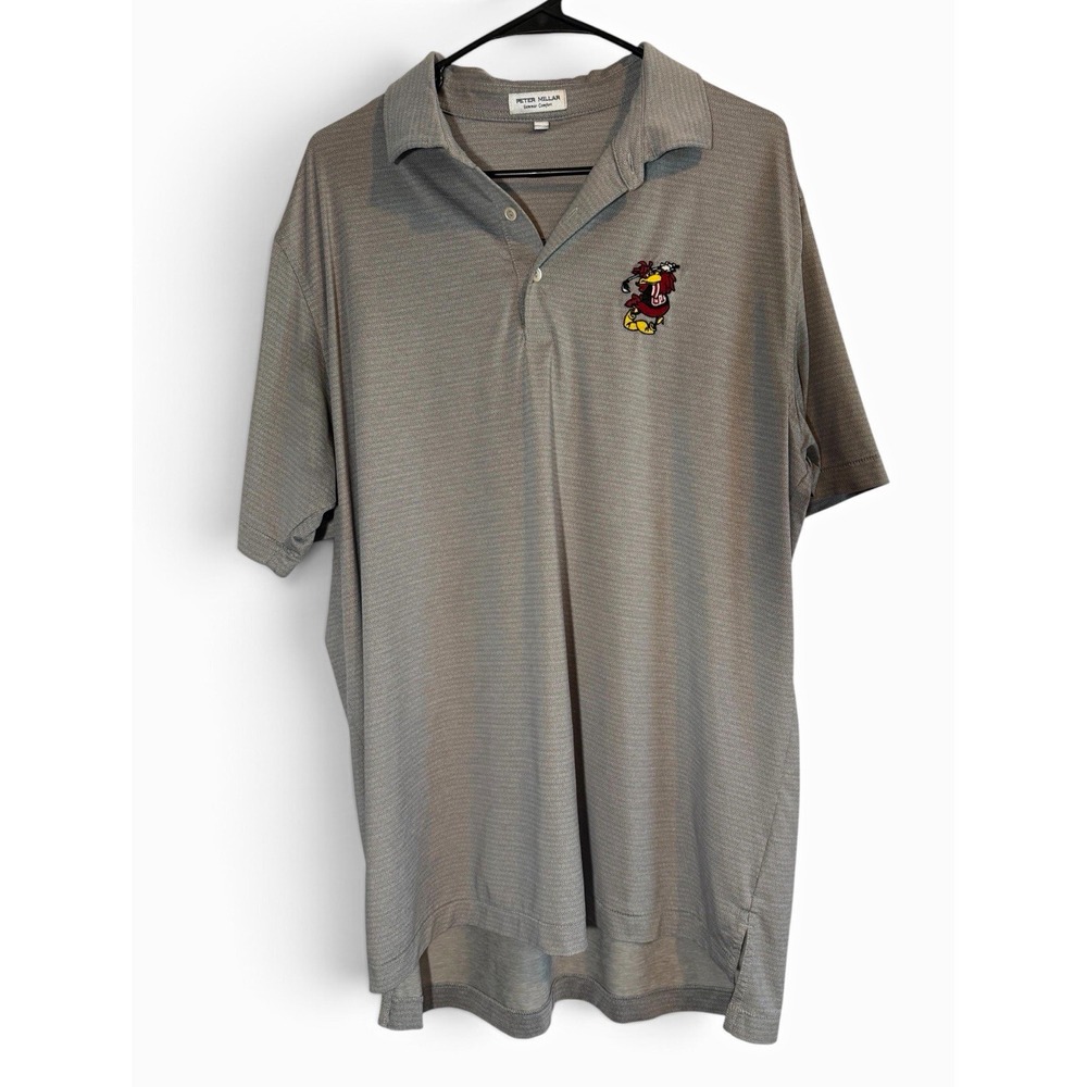 Peter Millar South Carolina Gamecocks Polo Men L Gray Summer Comfort Golf USC